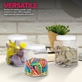 thumbnail image 2 of Plastic Storage Jars (6 Pack) - 32 Oz Square Plastic Canisters with Lids - Shatterproof Plastic Storage Jars with Lids - Reusable Wide Mouth Clear Plastic Containers with Lids - Stock Your Home, 2 of 8