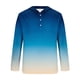 thumbnail image 4 of Blusa de manga larga con capucha para hombre, estilo informal, con botones, estampado degradado, de poliéster, 4 of 4