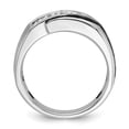 thumbnail image 2 of Diamond2Deal 14K Bague en Or Blanc avec Rhod Noir pour Hommes 1/2 cttw Diamant Taille 10, 2 of 7