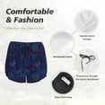 thumbnail image 6 of Picia Firework Pattern Women's 2 in 1 Athletic Running Shorts High Waisted Workout Casual Gym Sweat Shorts with Comfy Liner Zipper Pockets-X-Large, 6 of 9