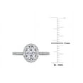 thumbnail image 4 of Forever Jewels 1.42 Ct Oval Cut Moissanite Women Halo Engagement Ring 14K White Gold Plated, 4 of 4