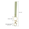 thumbnail image 2 of Uxcell PU Leather Keychain, Key Holder Keyring with Metal Key Ring Anti Lost Lobster Clasp for Men ,Green,2 Pack, 2 of 6