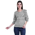 thumbnail image 2 of Moomaya Womens Cotton Plus Size 3 /4 Sleeve Tops Round Neck Casual T-Shirt Top, 2 of 5