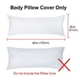 thumbnail image 3 of PiccoCasa Body Long Pillowcase Cotton Pillowcase with Zipper King White, 3 of 7