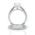 thumbnail image 5 of Bow Jewel 1.87 Ct VVS1/D Princess Cut Lab Created Simulated Diamond Ring - 14K White Gold Plated Elegant Ring for Couples - Wedding Ring Gifts for Couples - Celebrate Your Love with Timeless Beauty, 5 of 9