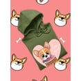 thumbnail image 3 of Cute Corgi Pup In A Basket Hoodie Women -Image by Shutterstock, Female Small, 3 of 4