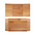 thumbnail image 2 of BambooMN Bamboo Sushi Board Serving Tray, Special Design, 8.3" x 4.7" x 1.2" Carbonized Brown, 2 Pieces, 2 of 3