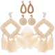 thumbnail image 4 of Rattan Earrings Women Ear Decoration for Decor 3Pairs Beach Earrings Jewelry, 4 of 5