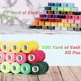 thumbnail image 5 of KOOVON 50pcs Sewing Thread Kit 50pcs Prewound Bobbins with Case Polyester Thread for Hand & Sewing Machine 50 Colors, 5 of 7