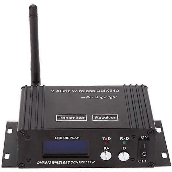 DMX 512 Wireless Controller 2.4 GHz Transmitter LCD Adjustable Power Repeater Light Controller