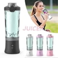 thumbnail image 3 of 600ml Fashion Juicer Cup with Filp Cover USB Rechargeable Juices Cup Ice Crusher for Home Ourdoor Sports, 3 of 5