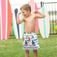 thumbnail image 4 of FORMRS Boys Swim Trunks Quick Dry Mesh Liner Boardshorts Sizes XS-XL, Colorful Sailboats, 4 of 7