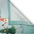 thumbnail image 3 of Ambesonne Elf Kitchen Curtains, Friendly Gnomes Winter Scene, 55"x45", Teal and Multicolor, 3 of 3