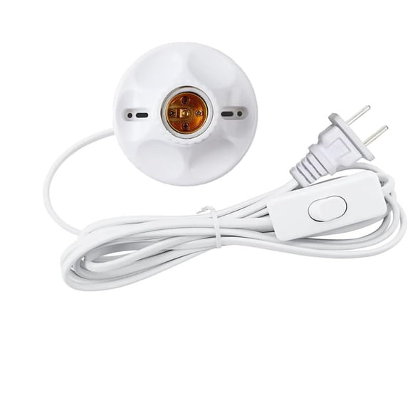 HIBIBUD Light Bulb Base Cord E26/E27 Light Socket On/Off Switch 110V-250V Lamp Base Light Socket Cord Light Bulb Socket Plug-In Lamp Holder Base Desktop