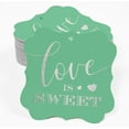 thumbnail image 2 of Inkdotpot Love Is Sweet Wedding Bottle Tag Real Silver Foil Favor Bracket Shape Hang Tags Pack Of 50, 2 of 7