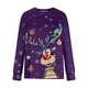 thumbnail image 4 of Pntutb Camisas para mujer Blusa regular estampada con cuello redondo y manga larga con estampado navideño Pntutb Pntutb-1112, 4 of 5