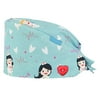 Mnycxen Fashion Printed Button Work Hat Casual Unisex Scrub Cap