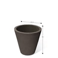 thumbnail image 3 of Algreen Crete 26" Self-Watering Planter, Round, Brownstone Resin, 3 of 6