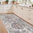 thumbnail image 4 of Washable 3x7 Hallway Runner Rug: Vintage 7ft Water-resistant Soft Rug For Entryway Kitchen Non-slip Low Pile Carpet Living Room Bedroom Thin Floor Mat Bathroom Dining Room(3x7 Brick), 4 of 7