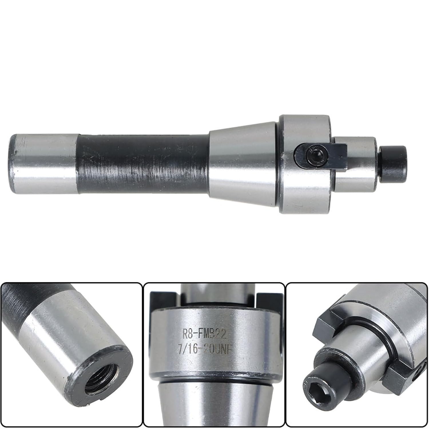 Handdo R8 FMB22 Shank Mill Arbor and 400R 50MM CNC End Milling with 4PCS APMT1604 Inserts and T15 Wrench