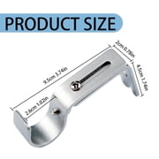 Adjustable Center Support Curtain Rod Bracket Into Window Frame BracketCurtain accessory hook