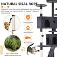 thumbnail image 3 of BestPet 70in Cat Tree Tower for Indoor Cats,Ashy, 3 of 5