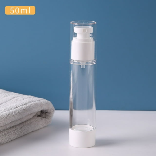 Distributeurs de Lotion à Pompe Sans Air, Tête de Bouteille sous Vide, Distributeur de Bouteille sous Vide, Pompe de Bouteille sous Vide, Contenant Cosmétique de Voyage pour Usage Domestique, Pot, Bouteille Séparée