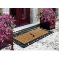 thumbnail image 7 of A1HC Natural Coir and Rubber Paisley border Monogrammed Doormat, Anti-Shed Treated Durable for Outdoor Entrance , 23"X38", Black, 7 of 7