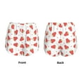 thumbnail image 3 of Balery Hand Drawn Strawberry Pattern Women's Running Shorts with Liner 2 Pockets Elastic Workout Athletic Gym Yoga Shorts-Medium, 3 of 7