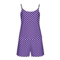 thumbnail image 3 of Pajamas for Women Set New Women Loose Casual Printed Casual Two-Piece Beach Vacation Shorts with Pockets Short Sleeved Lapel Shirt Style B-4 Purple L, 3 of 7