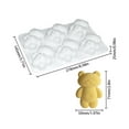 thumbnail image 5 of Milue Flexible Silicone Mousse Cake Mold Nonstick Baking Mold for Bear Shape Treats, 5 of 12