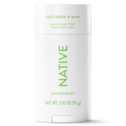 Native Deodorant, Aluminum Free, Cucumber & Mint, for Women and Men, 2.65 oz