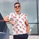 thumbnail image 4 of Balery Watermelon Camisa Polo de Hombre con Estampado, de Manga Corta y Tejido Medio, Camisa Tipo Golf Polo-Medium, 4 of 6