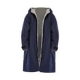 thumbnail image 3 of Waterproof Surf Changing Robe Outdoor Coat Lamb Outdoor Sports Wool Jacket Hooded Cloak, 3 of 7