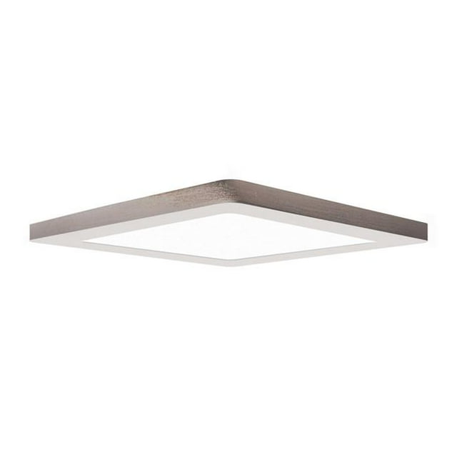 Access Lighting 20841LEDD-BS-ACR 12 in. ModPLUS 120-277V LED Square Flush Mount Ceiling Light, Brushed Steel - Large
