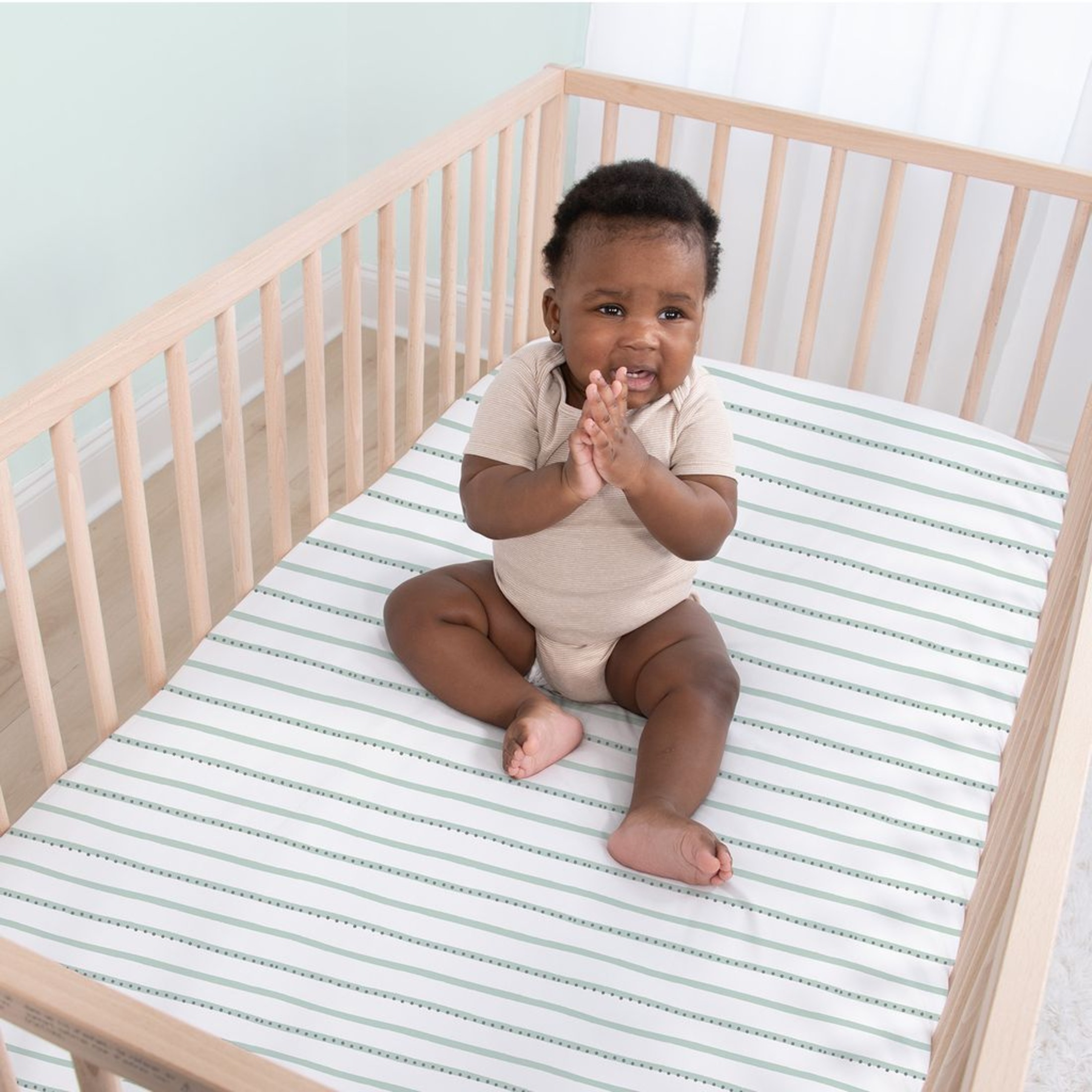 The Peanutshell Fitted Crib Sheets, 4-Pack, Grey Elephant photo 5