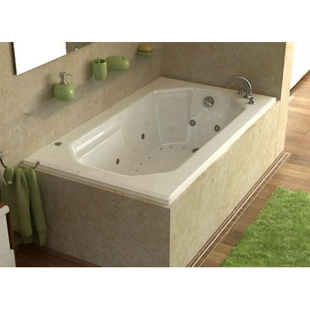 Atlantis Tubs 3660MDL Mirage 36 x 60 x 23 Rectangular Air and Whirlpool Jetted Bathtub w/ Left Side Pump