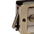 thumbnail image 3 of Kwikset 333 Notch Bed Bath Privacy Pocket Sliding Door Lock, Brass (2 Pack), 3 of 4