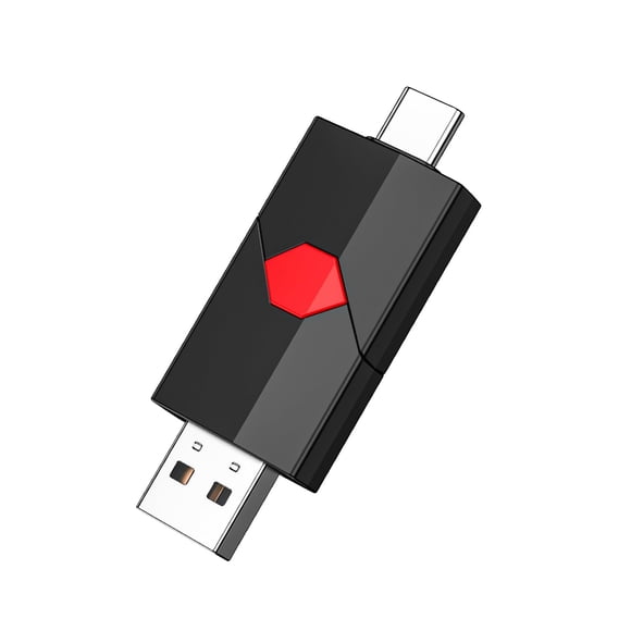 Memoria USB Aiibe 64GB USB-C + USB-A Doble Puerto Roja