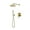 Brushed Gold, variant on 10 Inch Bathroom Rain Shower System Set Wall Mount, Rainfall Shower Head with Handheld