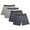 Light GY x2+Dark GY x2, variant on 4PK Mens Boxer Briefs Black Cotton Breathable Underwear Soft Comfort Flex Fit