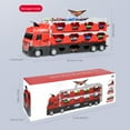 thumbnail image 2 of Hauler Truck Toy Set With Ejection Race Track Deform Transport Car With Racing Cars For Kids Gift, 2 of 12