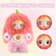 Nommi Plush Blind Box, Kawaii Nommi Cute Fruit Series Stuffed Blind Box Doll 1PC, Kawaii Mystery Nommi Blind Boxes Plush Toys Collectible for Xmas Birthday Gift (1 of 7 Possible Styles)