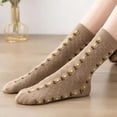 thumbnail image 3 of Cute crew socks with floral pattern for women, teens, girls, cottagecore, ruffles, vintage, 3 of 7