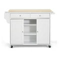 thumbnail image 3 of Baxton Studio Meryland Kitchen Cart in White and Brown, 3 of 3