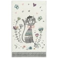 thumbnail image 2 of SAFAVIEH Carousel Kids Eugene Sleeping Kitten Area Rug, Ivory/Pink, 2'3" x 4', 2 of 10