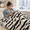Modern Neutral Stripe-Throw(50"x60"), variant on Brown Leopard Throw 50'' x 60'' Luxury Faux Heated Electric Blanket