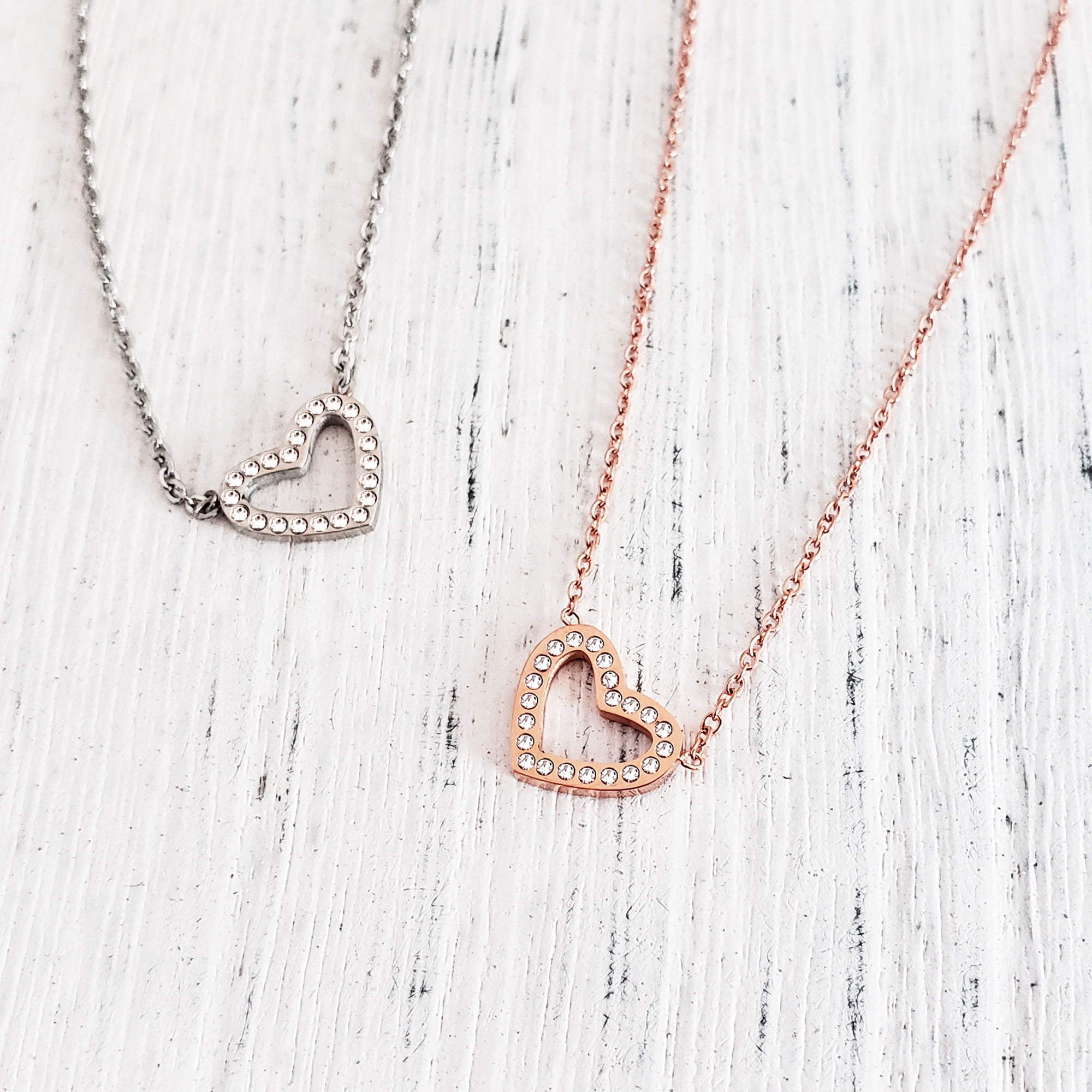Anavia Mother in Law Gift, Mother of the Groom Gift, Jewelry and Card Gift for Mother in Law, Mother's Day Gift, Necklace and Card Gift [Silver Heart,Blue-Orange Gradient]