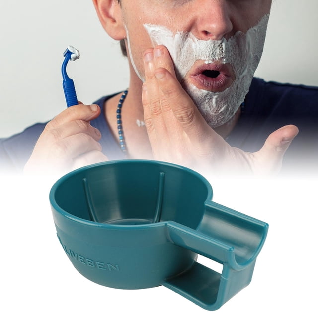 Jabonera de afeitar, taza de jabón de afeitar, accesorios de barberos, duradera, taza de jabón, taza de afeitar húmeda para hombres, padre, cumpleaños Azul