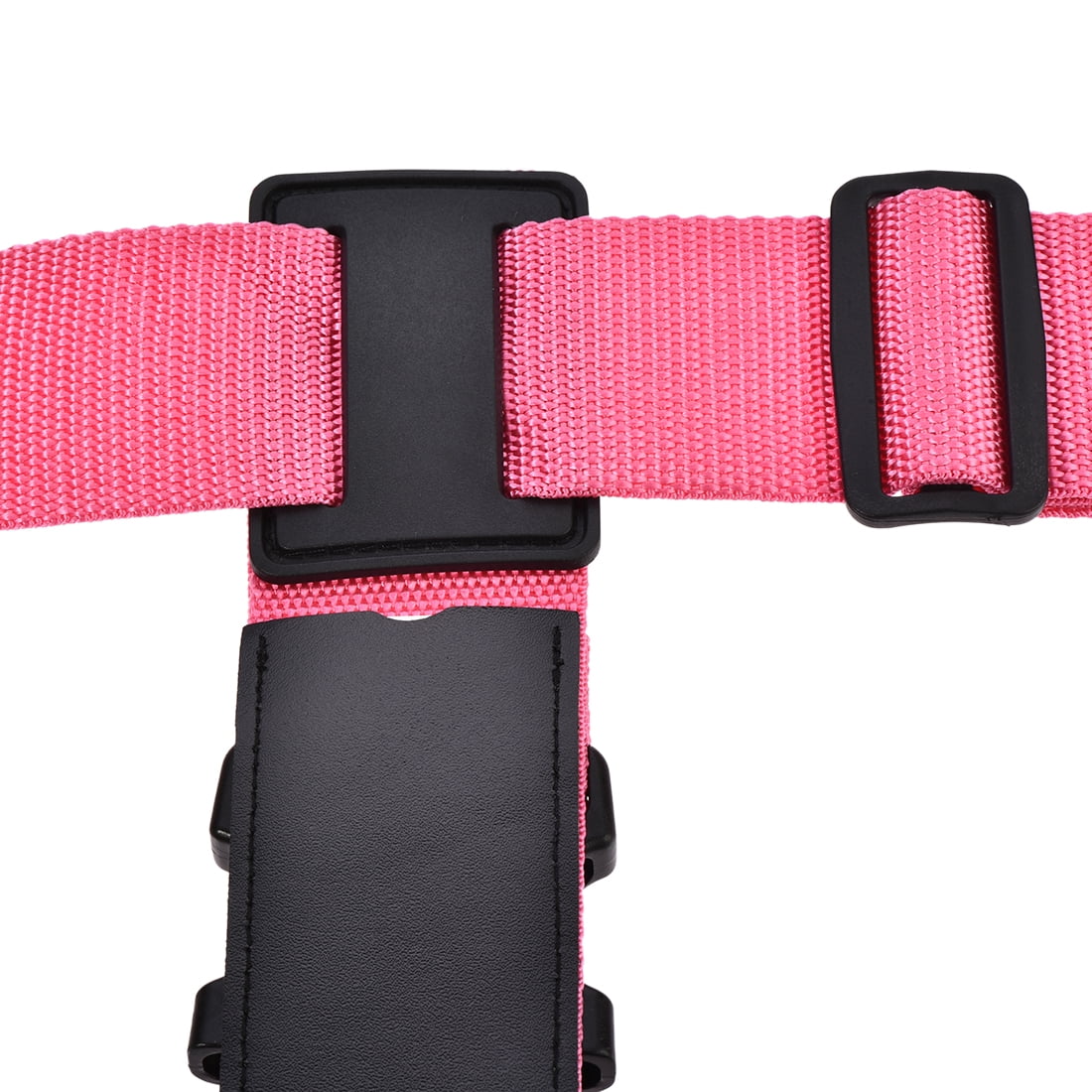 Unique Bargains Luggage Strap Suitcase Belt with 2 Buckles Cross Adjustable Accessory Rose Red